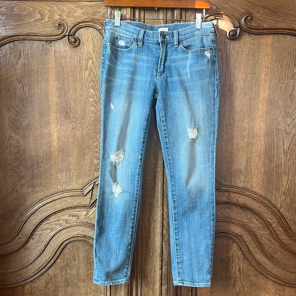 J. Crew Blue Distressed Women Jeans